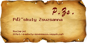 Páskuly Zsuzsanna névjegykártya
